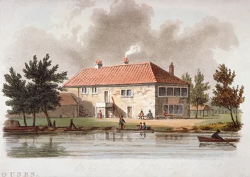 The Mitre Tavern na Paddington Canal, Londýn, c1810.
