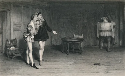 "Princ Henry, Poins a Falstaff." Král Jindřich IV. - První část, c1870