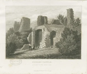 Dudley Castle - The Keep: rytina, nd [c1831] (tisk)