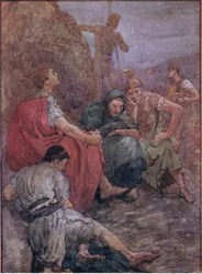 Brutus a jeho společníci po bitvě u Filipp, z Plutarch Lives vydané T C & E C Jack Ltd