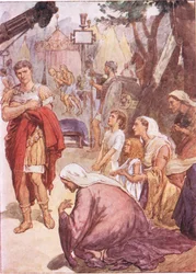 Coriolanus and the matrons of Rome, z Plutarch Lives vydané T C & E C Jack Ltd