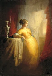 U okna, ca. 1870.