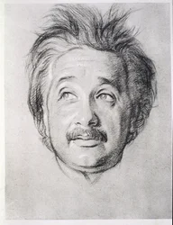 Portrét Alberta Einsteina (1879-1955) (litho)