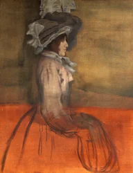 Portrét dámy v klobouku