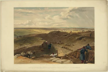 Malakoffova reduta, baterie gervais a zadní část redanu, 1855