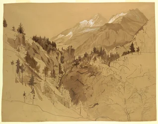 Studium krajiny, Meiringen, Švýcarsko
