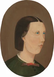Modré oči, asi 1850 (olej na dřevě)