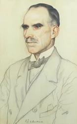 Portrét Williama de Havilland, 1920 (tužka a pastel na papíře)