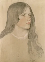 Portrét dívky, 1904 (barevná tužka na papíře)