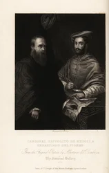 Portrét Sebastiana del Piomba, italského malíře vrcholné renesance a raného manýristického období, cca 1485-1547, s kardinálem Ippolito de