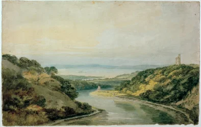 Avon Gorge s výhledem na Bristolský kanál s Cooks Folly