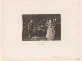 Alva navštěvuje regentku Margaret z Parmy, 1567 Albina návštěva u guvernérky (název na objektu)