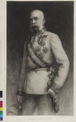 František Josef I. ve slavnostní uniformě polního maršála