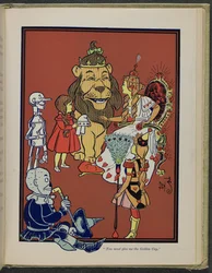 Ilustrace z knihy "The wonderful Wizard of Oz" od Lymana Franka Bauma