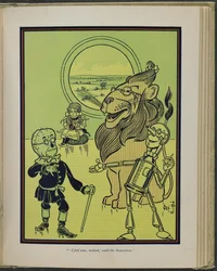 Ilustrace z knihy "The wonderful Wizard of Oz" od Lymana Franka Bauma