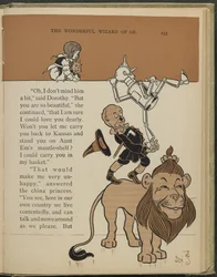 Ilustrace z knihy "The wonderful Wizard of Oz" od Lymana Franka Bauma