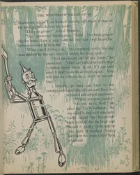 Ilustrace z knihy "The wonderful Wizard of Oz" od Lymana Franka Bauma