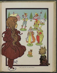 Ilustrace z knihy "The wonderful Wizard of Oz" od Lymana Franka Bauma