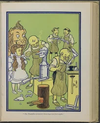 "Klempíř pracoval tři dny a čtyři noci", ilustrace z knihy Lymana Franka Bauma "Podivuhodný čaroděj ze země Oz".