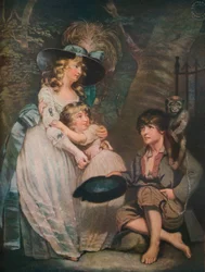 Mladá dáma povzbuzující nízkého komika, c1786-1826, 1919