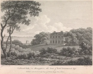 Cadland Park, v Hampshire, sídlo Roberta Drummonda, Esquire (vyd. W. Watts); strana 56 (první díl)