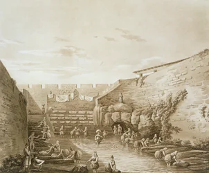 Umývačky u fontány Arethusa, hospoda. 1807.
