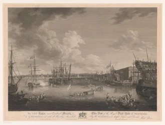 Pohled na Deptford Shipyard (...) Pohled na Royal Dock Yark v Deptfordu (...) (název na objektu)