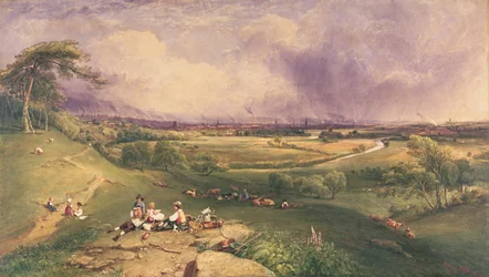 Manchester from the Cliff, Higher Broughton (akvarel na papíře)
