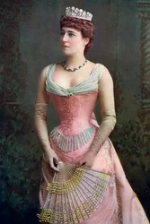 Lillie Langtry 1853-1929, anglická herečka, 1899-1900.