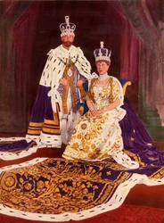 Jejich Veličenstva král Jiří V. a královna Marie v korunovačních rouchách, 1911, 1951