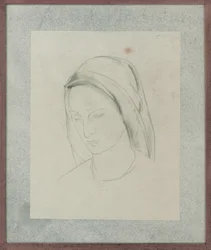 Studie k oltářnímu obrazu sv. Martina, kolem roku 1928 (tužka na papíře)