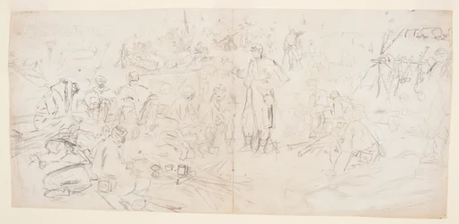 Kresba, "Armádní tábor", 1862