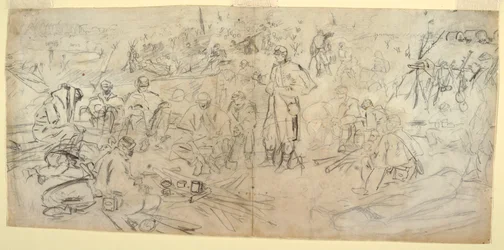 Kresba, "Armádní tábor", 1862