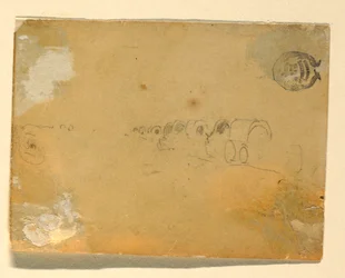 Kresba, náčrtek vlaku, 1862
