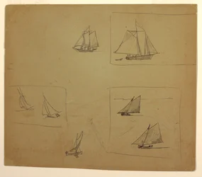 Kresba, Náčrtky plachetnic, 1881-82
