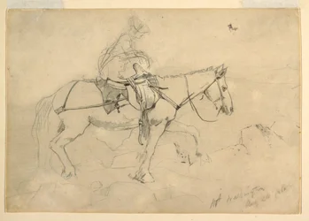 Kresba, studie k filmu "Bridle Path, White Mountains", 24. srpna 1868