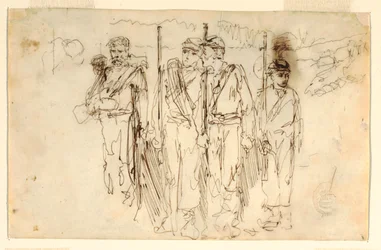 Kresba, Kráčející ranění, 1861-62