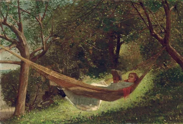 Dívka v houpací síti, 1873