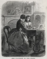Paní Otcheson u klavíru, 1860.