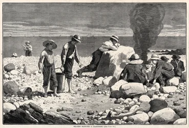 Skici z pobřeží – Grilování mušlí