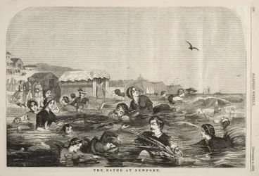The Baths at Newport, 1858.