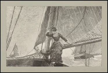 Dívka jachtingu, 1880