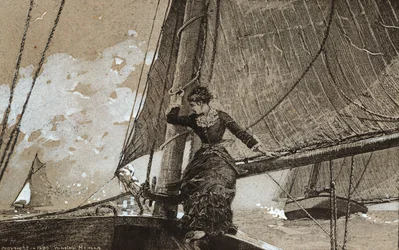 Dívka jachtingu, 1880