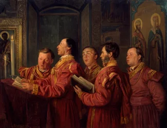 Sborový zpěvák v kostele