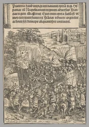 Dobytí Neapole, deska 17 z Historických scén ze života císaře Maxmiliána I. z Vítězného oblouku