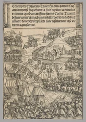Obléhání Utrechtu, deska 6 z Historických scén ze života císaře Maxmiliána I. z Vítězného oblouku