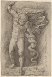 Faun bojuje s hadem