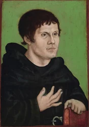 Německy: Posthumes Bildnis Martin Luthers (1483-1546) als Augustinermönch Posmrtný portrét Martina Luthera jako augustiniánského mnicha