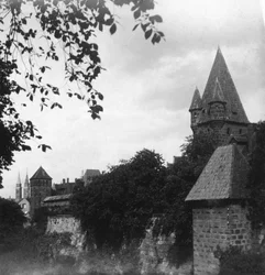 Stadtgraben, Bavorsko, Německo, 1900.