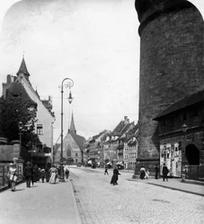 Strassenkarte, Norimberk, Bavorsko, Německo, 1900.